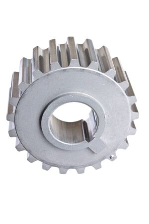single gear isolated on white backgroundの写真素材