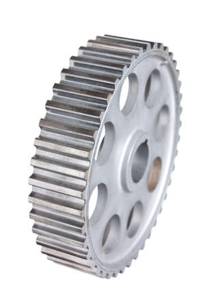 single gear isolated on white backgroundの写真素材