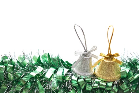 Christmas bell   isolated on white backgroundの写真素材