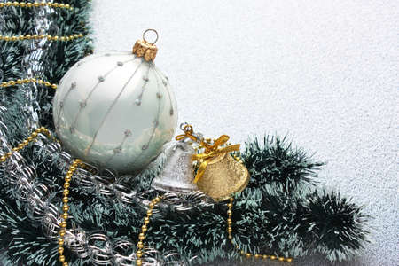 Christmas decoration  on Christmas background の写真素材