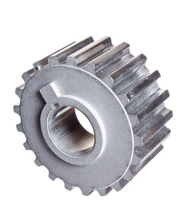 single gear isolated on white backgroundの写真素材