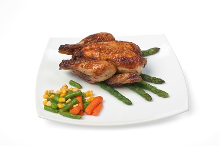 dish of fried chicken with vegetables
の写真素材