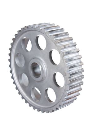 single gear isolated on white backgroundの写真素材