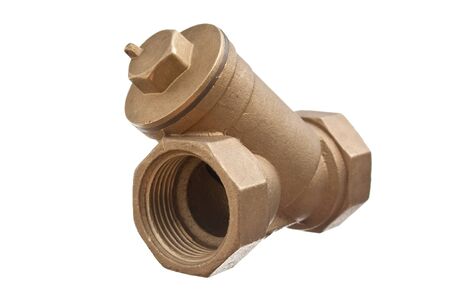 water inlet valve isolated on a white  backgroundの写真素材