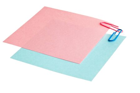 Many reminder notes  isolated on a white backgroundの写真素材