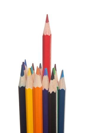 color pencils isolated on a white  backgroundの写真素材
