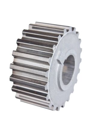 single gear isolated on white backgroundの写真素材