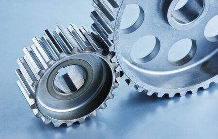 gears  on a metal plate