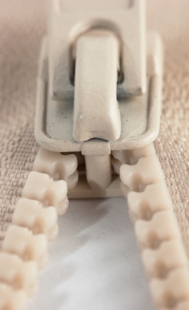 locking zipper macroの写真素材