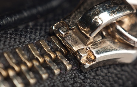 locking zipper macroの写真素材