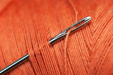 needle and bobbin thread macroの写真素材