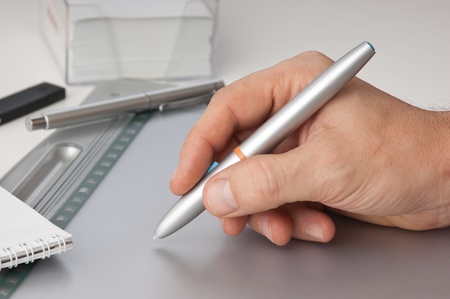 hand draws tablet pcの写真素材