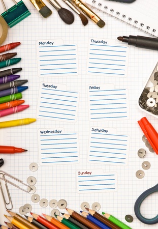 schedule for the weekの写真素材