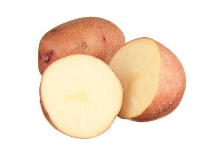potato  isolated on white backgroundの写真素材