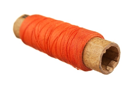 spool of thread isolated on a white  background の写真素材