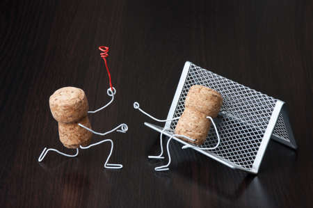 two wine corks, datingの写真素材