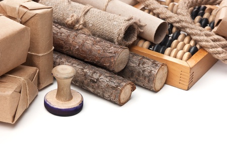 miscellaneous object in cargo office  isolated on a white backgroundの写真素材