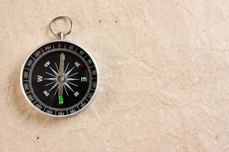compass on the background of old paperの写真素材