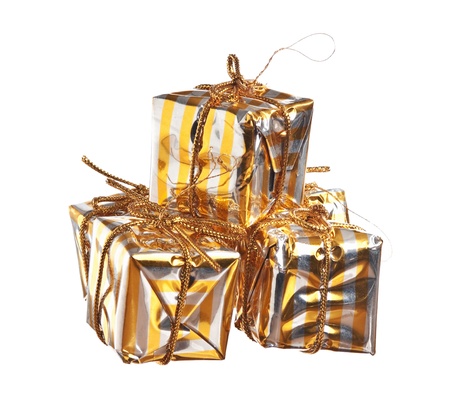 gift box isolated on white backgroundの写真素材