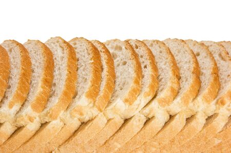 sliced bread isolated on white background