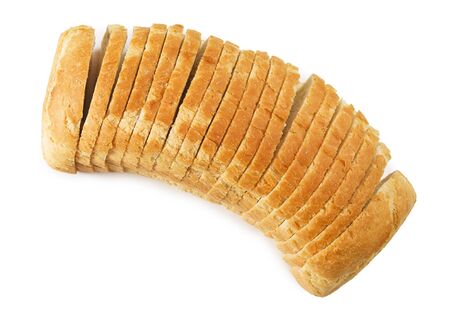 sliced bread isolated on white background