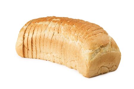 sliced bread isolated on white background