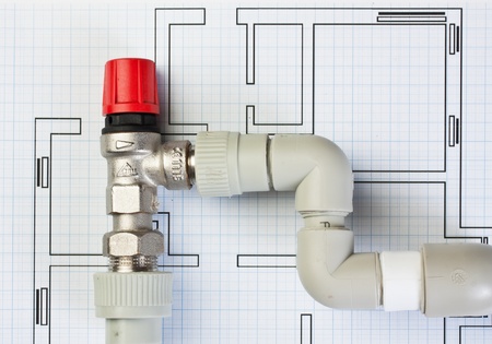 plumbing fittings on the drawing