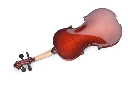 violin isolated on white backgroundの写真素材