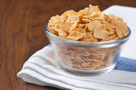  cornflakes on the table, still lifeの写真素材