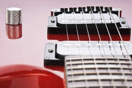 detail of electric guitar 