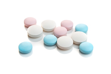 pills isolated on white background の写真素材