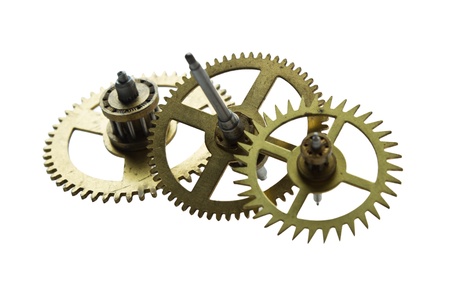 clockwork gears isolated on white background 