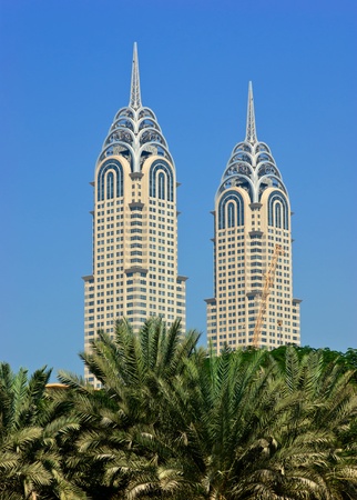 DUBAI, UAE-NOVEMBER 12: View of the Chrysler building in Dubai on November 12, 2012.  Dubai builds two imitations of NYC Chrysler building.のeditorial素材