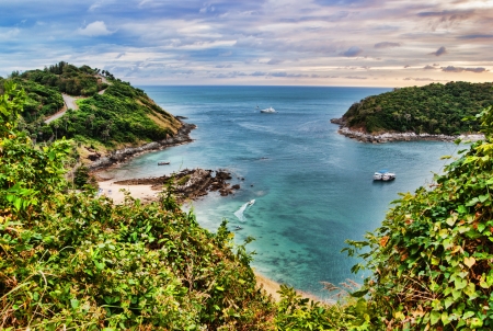 View of the Andaman Sea from the viewing point, Phuket , South of Thailand.の写真素材