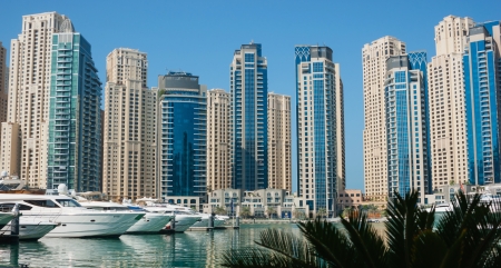 DUBAI, UAE - NOVEMBER 16: Yacht Club in Dubai Marina, on November 16, 2012, Dubai, UAE. In the city...
