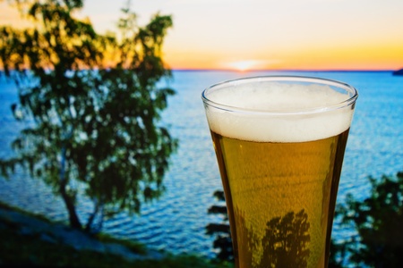 glass of beerの写真素材