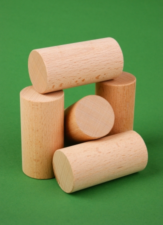 figures for the Russian game skittlesの写真素材