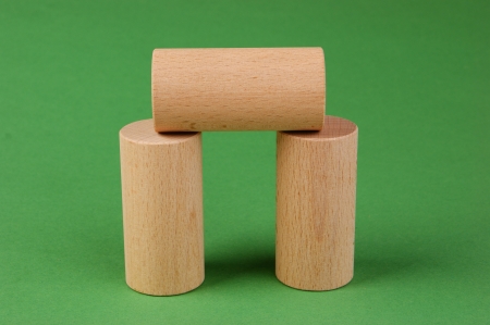 figures for the Russian game skittlesの写真素材