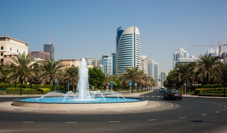 DUBAI, UAE - NOVEMBER 12: General view of the Dubai Marina district Greens, on November 12, 2012,...