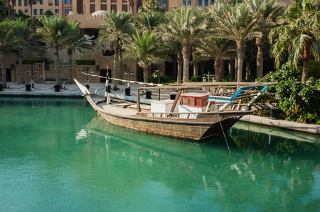 Old wooden boat Arabの写真素材