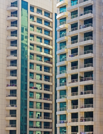 DUBAI, UAE - NOVEMBER 12: Modern buildings in Dubai Marina, on November 12, 2012, Dubai, UAE. Dubai was the fastest developing city in the world between 2002 and 2008.のeditorial素材