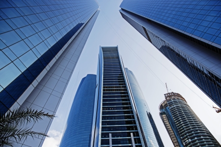 Skyscrapers buildings in Abu Dhabi, United Arab Emiratesのeditorial素材
