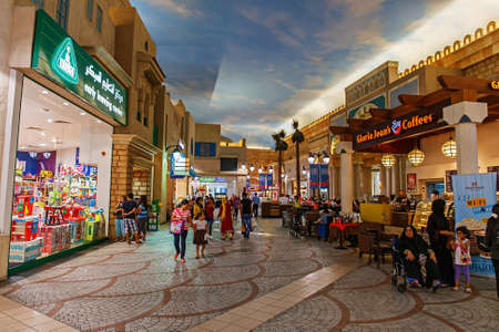 DUBAI, UAE-NOVEMBER 02: Interior IBN Battuta Mall store on November 02, 2013. Each salesroom is decorated in the style of different countries.のeditorial素材