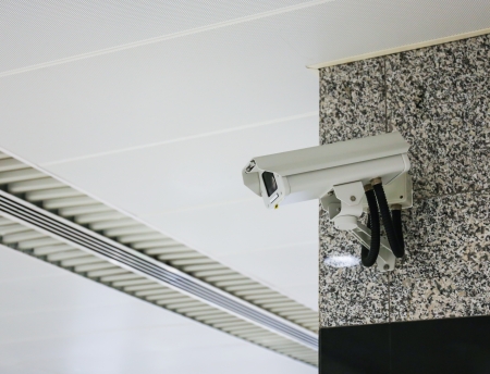 surveillance camera in the roomの写真素材