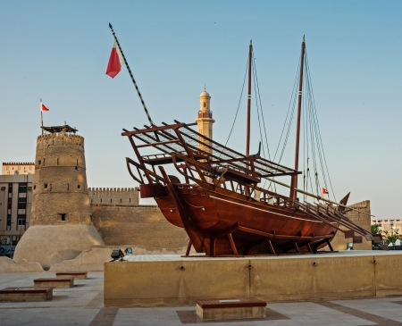 Traditional Arabic Dhow at the Dubai Museumのeditorial素材
