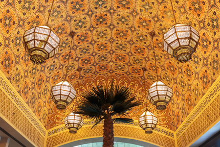 DUBAI, UAE-NOVEMBER 02: Interior IBN Battuta Mall store on November 02, 2013. Each hall is decorated in the style of different countries.のeditorial素材