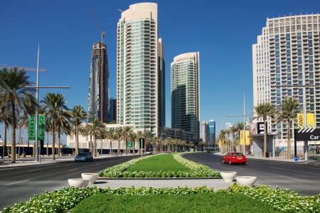 DUBAI, UAE - NOVEMBER 13: Common view of the city
 Dubai, on November 13, 2013, Dubai, UAE. Dubai was the fastest developing city in the world between 2002 and 2008.のeditorial素材