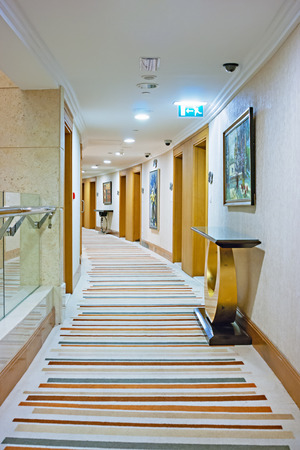 DUBAI, UAE - NOVEMBER 14, 2012: Grand Belle Vue Hotel Apartment Dubai. The hotel has 274 luxurious rooms.のeditorial素材
