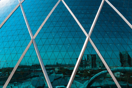 ABU DHABI, UAE - NOVEMBER 5: The Aldar headquarters building is the first circular building of its kind in the Middle East on November 5, 2013 in Abu Dhabi, UAEのeditorial素材