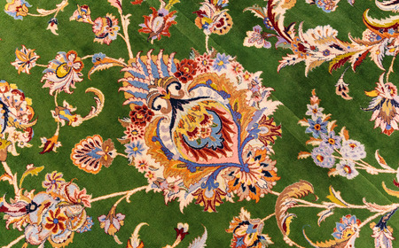 ABU DHABI, UNITED ARAB EMIRATES - NOVEMBER 5: Decorative carpet element in the Sheikh Zayed Grand Mosque on November 5, 2013 in Abu Dhabi, UAE. The famous Sheikh Zayed mosque is the largest mosque in UAEのeditorial素材